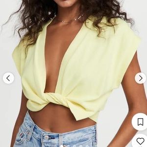lioness yellow low cut top